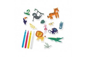 SES Ablakmatrica Dzsungel - állatos dekoráció ablakra