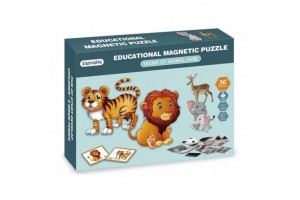 2IN1 mágneses puzzle - vadállatok, 86 db