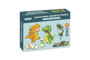 2IN1 mágneses dínó puzzle, 95 db