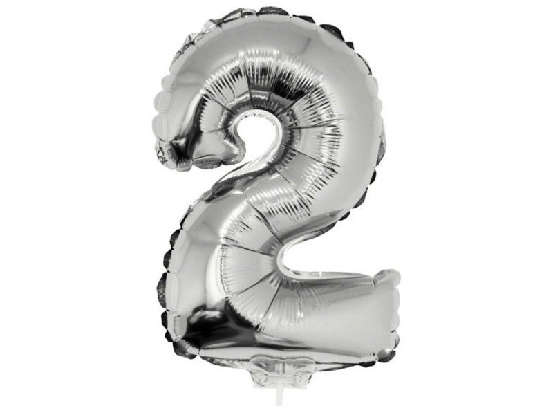 Ezüst számos fólia lufi 2, 42 cm