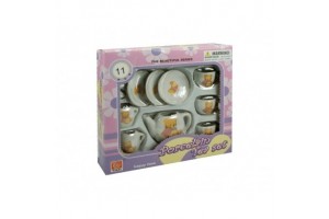 Macis porcelán 11 darabos teáskészlet, mackós csészék