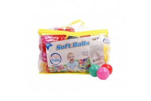 100 db színes műanyag labda, 6 cm