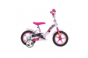 10\" gyerekbicikli 108 Sport - fehér/rózsaszín