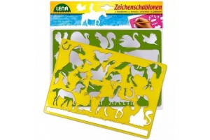 LENA 2 db rajzolósablon - háziállatok