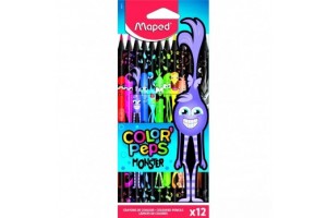 MAPED Color Peps Monster 12 db háromszögletű ceruzakészlet