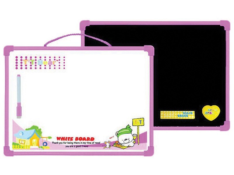 Mágneses kétoldalas rajztábla - rózsaszín, nagy