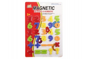 Mágneses szám készlet – színes 4 cm számok