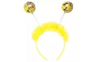 Arany flitteres tollas fejdísz - jelmez kiegészítő