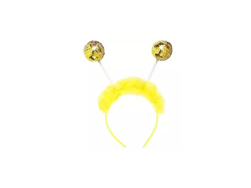 Arany flitteres tollas fejdísz - jelmez kiegészítő