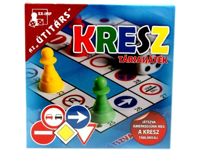 Kresz társasjáték — oktató közlekedési játék