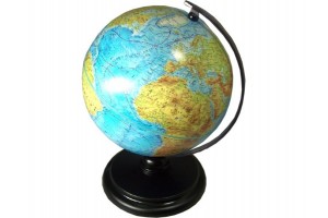 25 cm hegy-vízrajzi forgatható földgömb