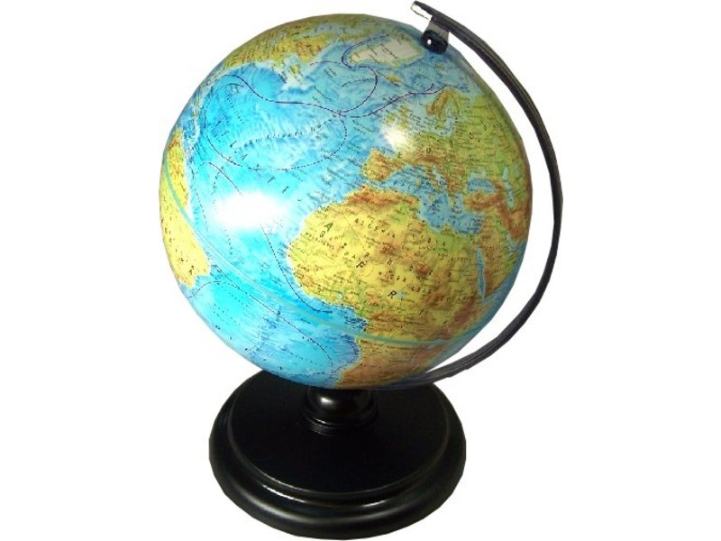 25 cm hegy-vízrajzi forgatható földgömb