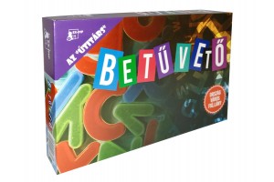Betűvető társasjáték – doboz és játékelemek