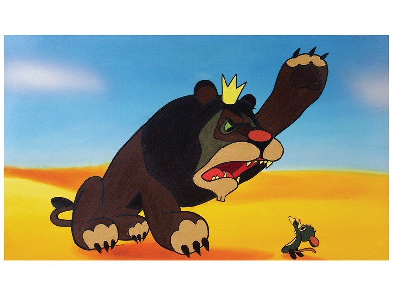 Az egér és az oroszlán - illusztráció (Macskássy Gyula)