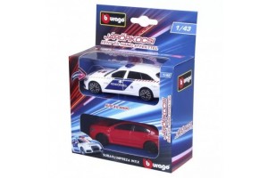 Bburago Audi A6 rendőrautó és Subaru Impreza 1:43