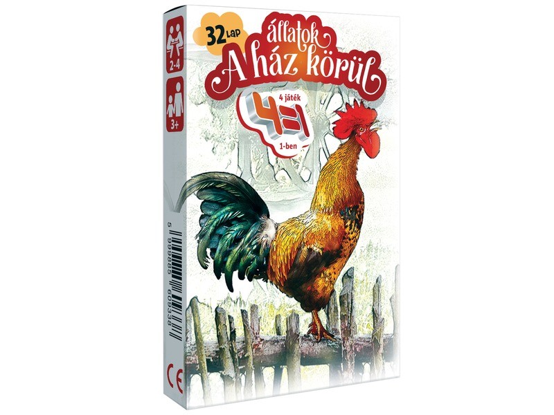 Állatok a ház körül – 4 az 1-ben kártyajáték borító