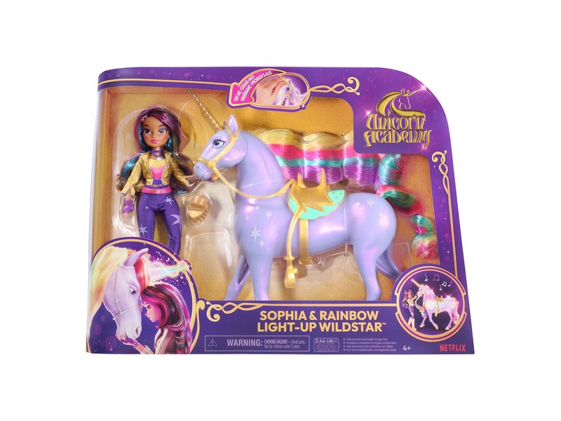 Wildstar és Sophia - szivárványosan világító unikornis