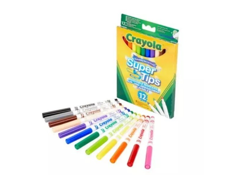 Crayola 12 db vékony hegyű lemosható filctollak