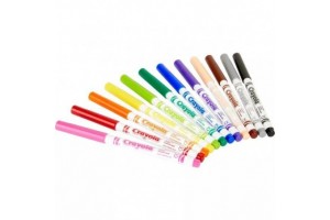 Crayola 12 db vékony hegyű lemosható filctollak