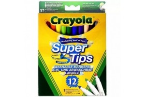 Crayola 12 db vékony hegyű lemosható filctollak