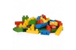 Wader Multi Truck dömper 38 cm és 17 db építőkocka