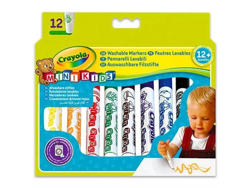 Crayola Mini Kids 12 db tompa hegyű filctoll
