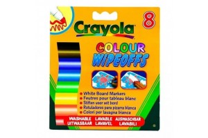 Crayola 8 db lemosható vastag filctoll - fehér táblához
