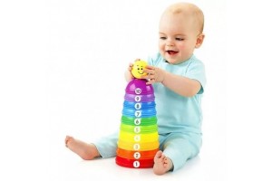 Fisher-Price színes csészepiramis (10 db)