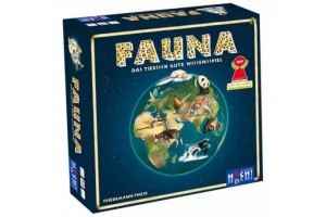 Fauna társasjáték doboza és tippkockák