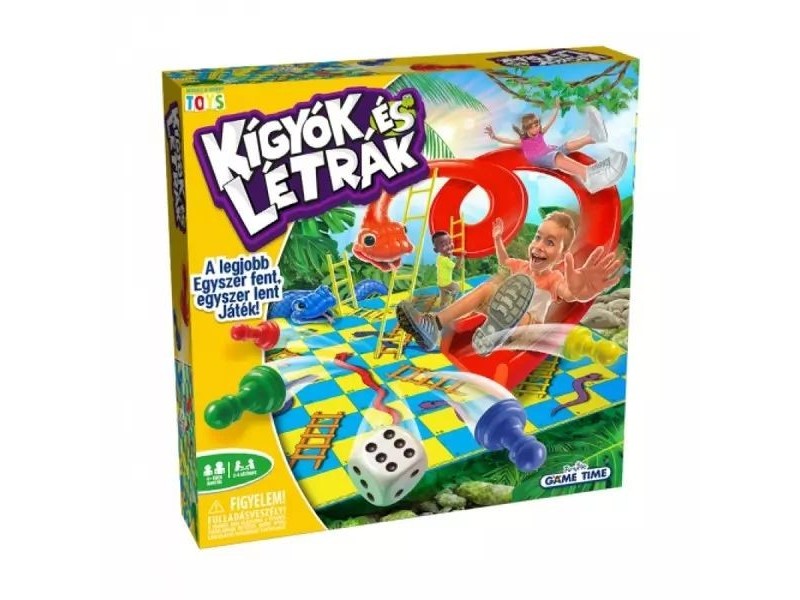 Kígyók és létrák társasjáték – hordozható, összecsukható