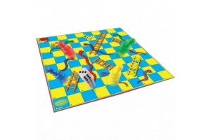 Kígyók és létrák társasjáték – hordozható, összecsukható