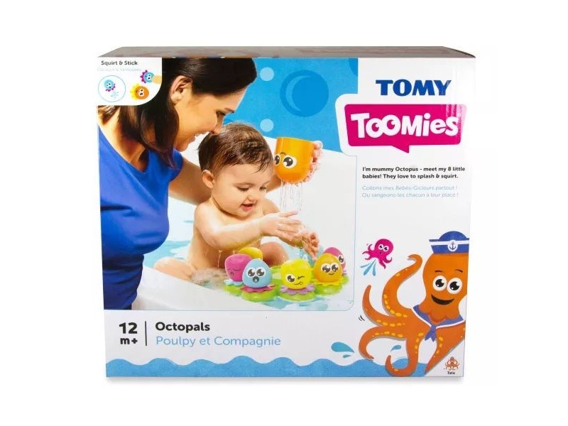 Tomy polip pajtások – színes fürdőjáték 8 darab
