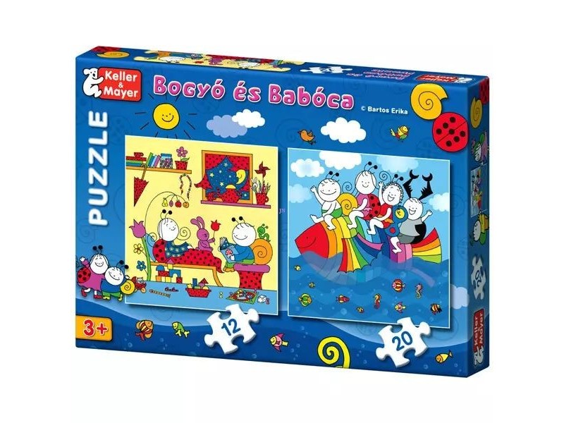 Bogyó és Babóca Szivárványhal – 12 és 20 db puzzle doboz