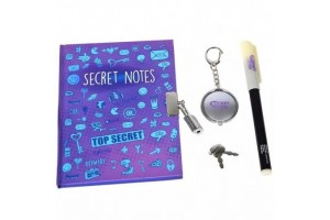 Secret Notes titkos napló – A5, varázstoll és UV-lámpa