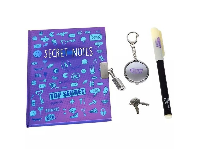 Secret Notes titkos napló – A5, varázstoll és UV-lámpa