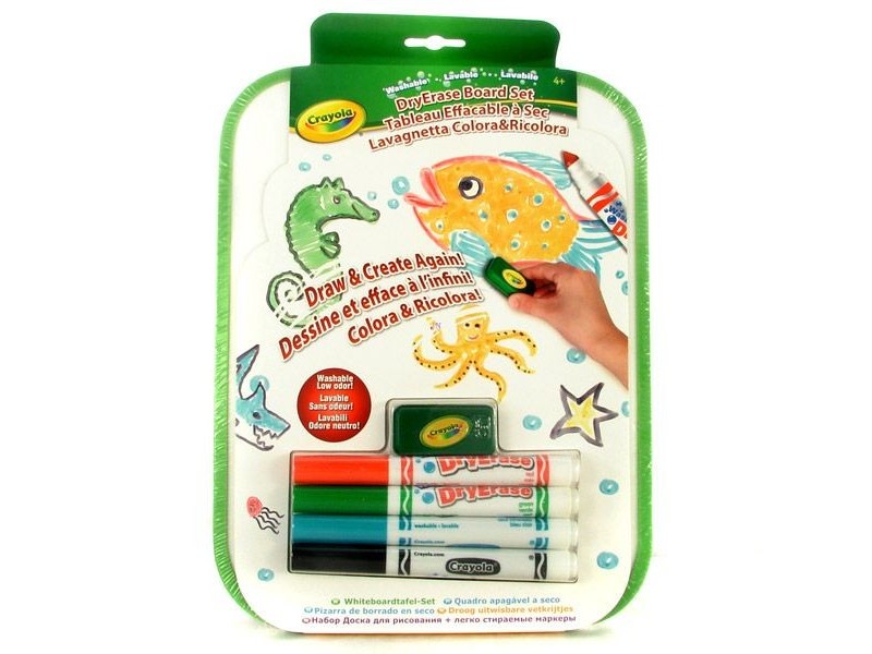Crayola szárazon törölhető rajztábla filctollakkal