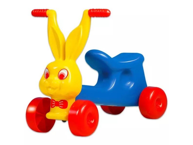 Műanyag nyuszis lábbal hajtós kismotor