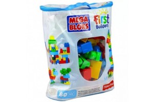 Mega Bloks 60 db építőkocka cipzáras táskával