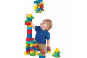 Mega Bloks 60 db építőkocka cipzáras táskával