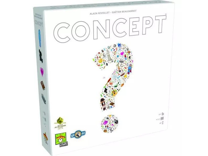 Concept társasjáték – doboz és játékelemek