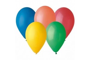 Vegyes színes 26 cm lufi - 20 db