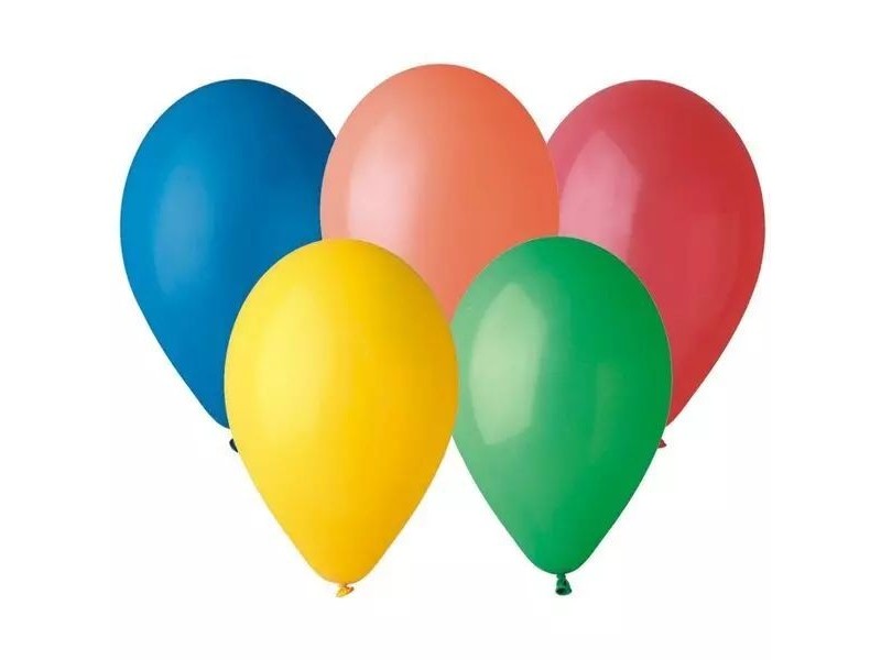 Vegyes színes 26 cm lufi - 20 db