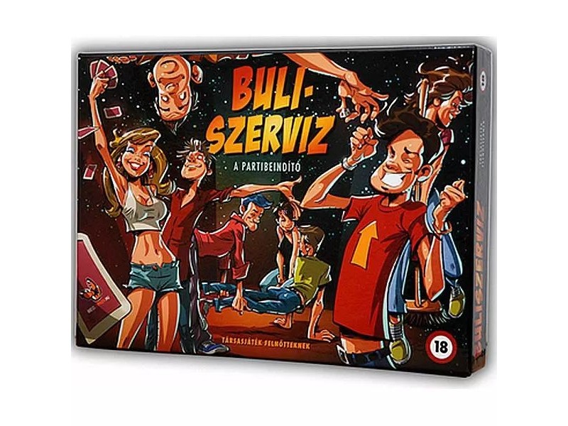 Buliszerviz társasjáték - party játék 4-8 fő