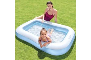 Négyszögletes kristálykék felfújható gyermekmedence