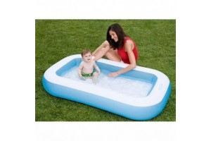 Négyszögletes kristálykék felfújható gyermekmedence