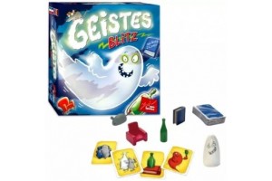Szellemparty társasjáték doboza és kártyái