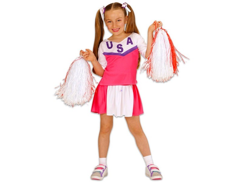 Pompom lány jelmez 140 cm — szoknya és felső