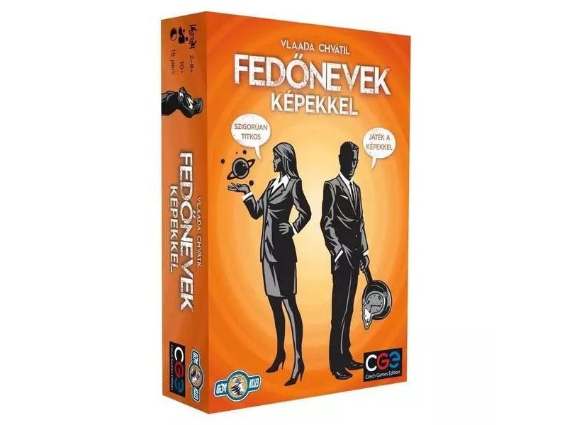 Fedőnevek képekkel társasjáték doboza