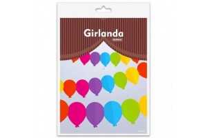 Színes lufi girland 3,6 m, parti dekoráció