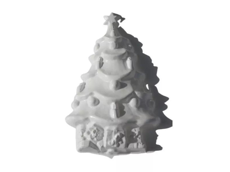 Fenyőfa gipszkiöntő - karácsonyi dísz készítése